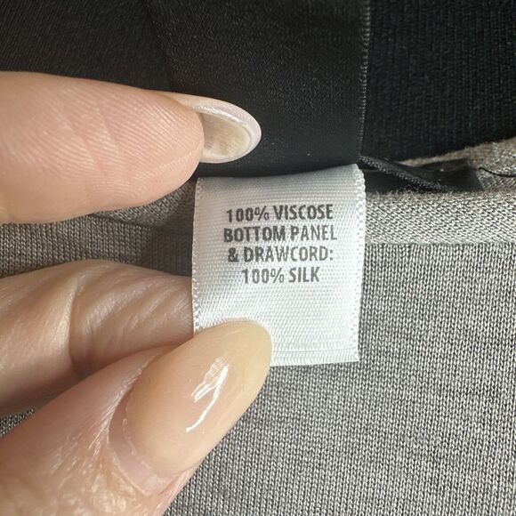 St. John Gray Viscose Silk Tunic Panel Blouse Shirt Top Size Small 100% Silk - Picture 11 of 11